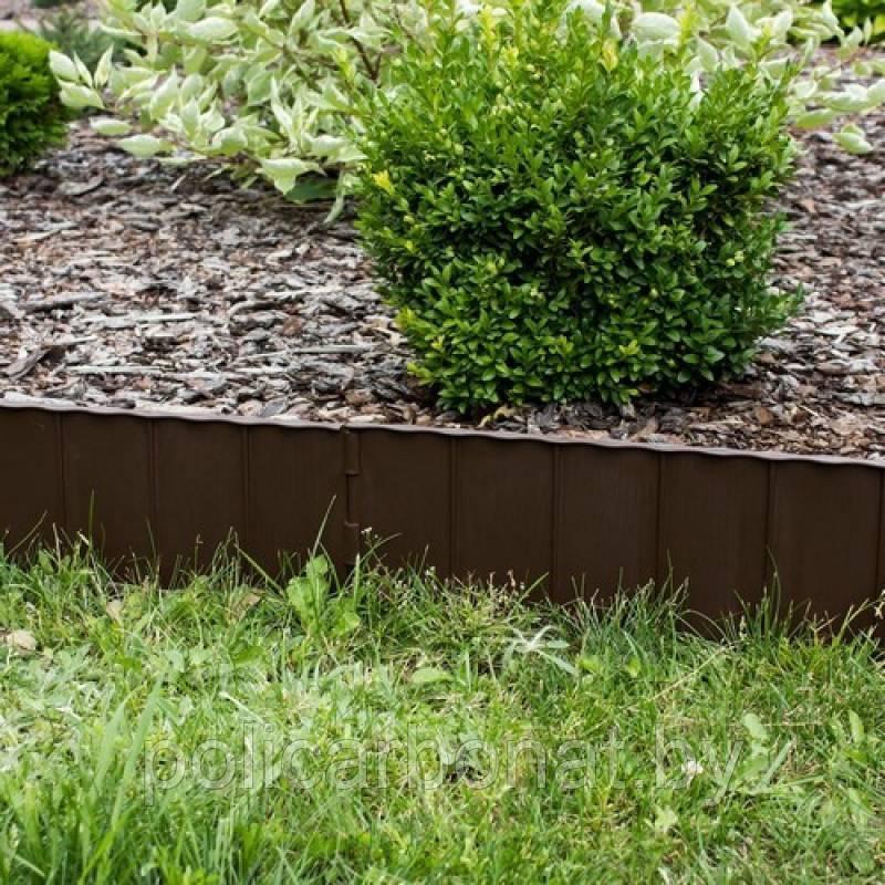 Бордюрный камень пластиковый Garden Fence, коричневый - фото 2 - id-p153522726