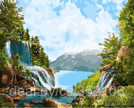 Рисование по номерам "Водопад" картина