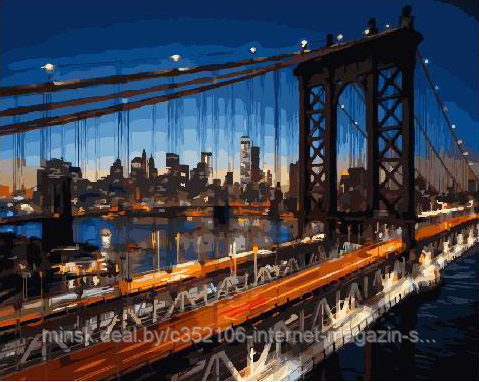 Рисование по номерам "Бруклинский мост" картина