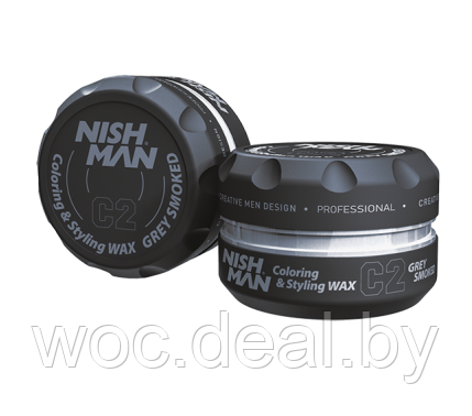 Nishman Цветной воск для укладки C2 Smoked Gray, 100 мл - фото 1 - id-p178280886