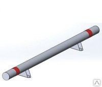 Колесоотбойник металлический 1,5м. Упор На кронштейнах К-615.76. размер 1500*140*76*3мм