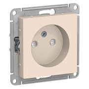 ATN000249 Atlasdesign розетка без заземления со шторками, 16А, механизм, бежевый