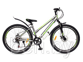 Горный подростковый велосипед Greenway COLIBRI-H 27,5'' серо-зеленый, 17 рама