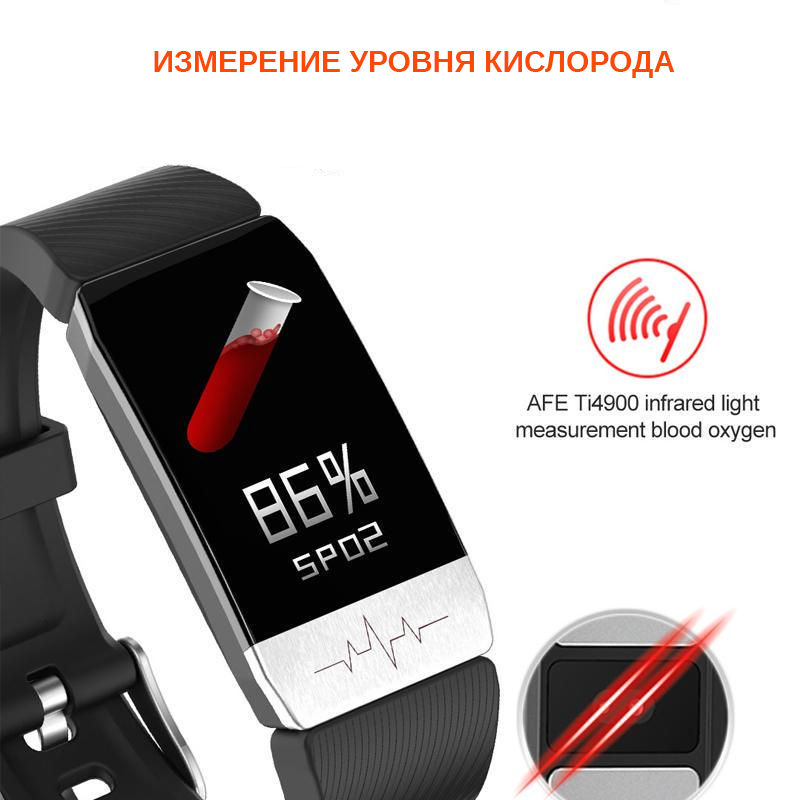 Браслет Здоровья Health Watch 21 в 1 - ЭКГ, Давление, Пульс, Кислород, Температура, Иммунитет - фото 3 - id-p178294698