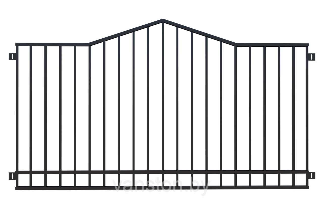 Забор металлический ЗМ-25 - фото 1 - id-p178301162