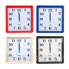 LADECOR CHRONO Часы настенные квадратные, 22 см, пластик, стекло, 1хАА, 4 цвета