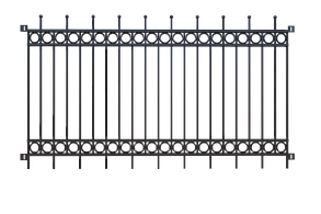 Забор металлический "Кольцо", тип 6