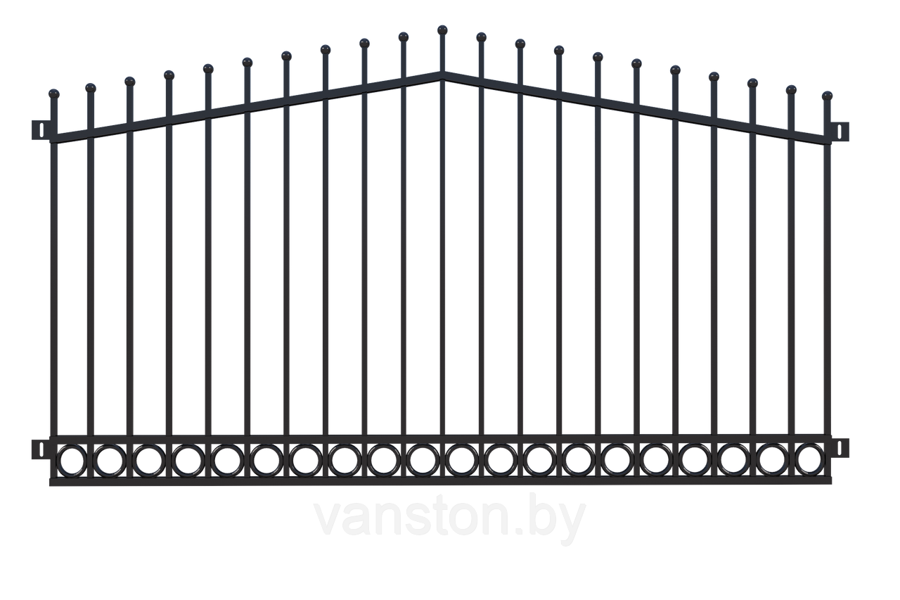 Забор металлический "Кольцо", тип 23 - фото 1 - id-p178301991
