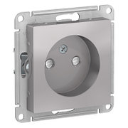 ATN000349 Atlasdesign розетка без заземления со шторками, 16А, механизм, алюминий