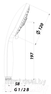Лейка ручного душа LEMARK LM0315C - фото 2 - id-p165500635