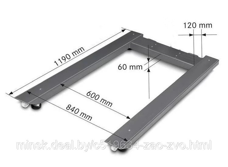 Весы палетные ВП-1500-0,2/0,5-1,2х0,8-СК12 "Карго" - фото 4 - id-p178304203