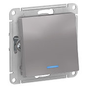 ATN000363 Atlasdesign 1-кл переключатель с подсветкой, сх.6а, 10АХ, механизам, алюминий