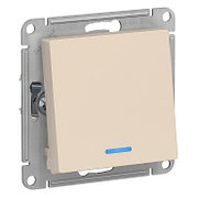 ATN000263 Atlasdesign 1-кл переключатель с подсветкой, сх.6а, 10АХ, механизам, бежевый