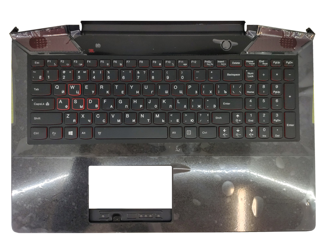 Верхняя часть корпуса (Palmrest) Lenovo IdeaPad Y700-15 с клавиатурой, с подсветкой, черный, RU