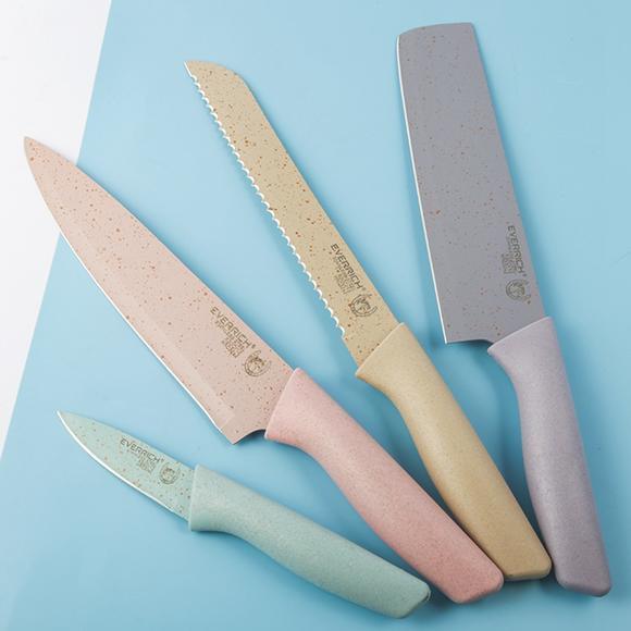 Набор кухонных ножей из гофрированной нержавеющей стали EVERRICH (6 шт) - фото 3 - id-p178313878