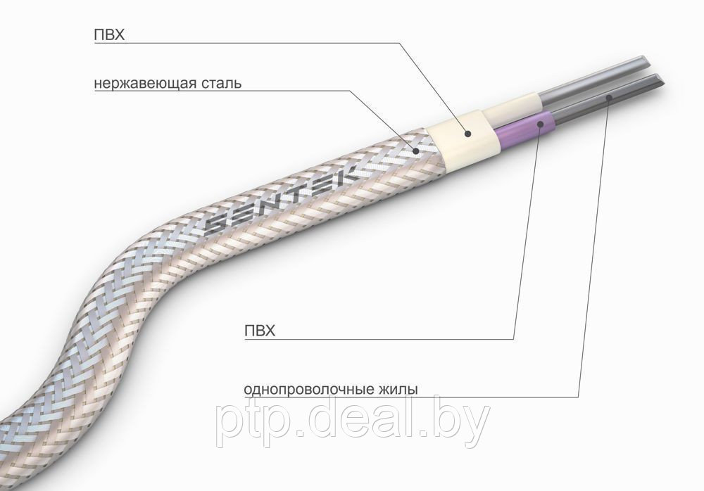 ПТВВЭ (Провод термоэлектродный экранированный с поливинилхлоридной изоляцией в поливинилхлоридной оболочке) - фото 1 - id-p178317386