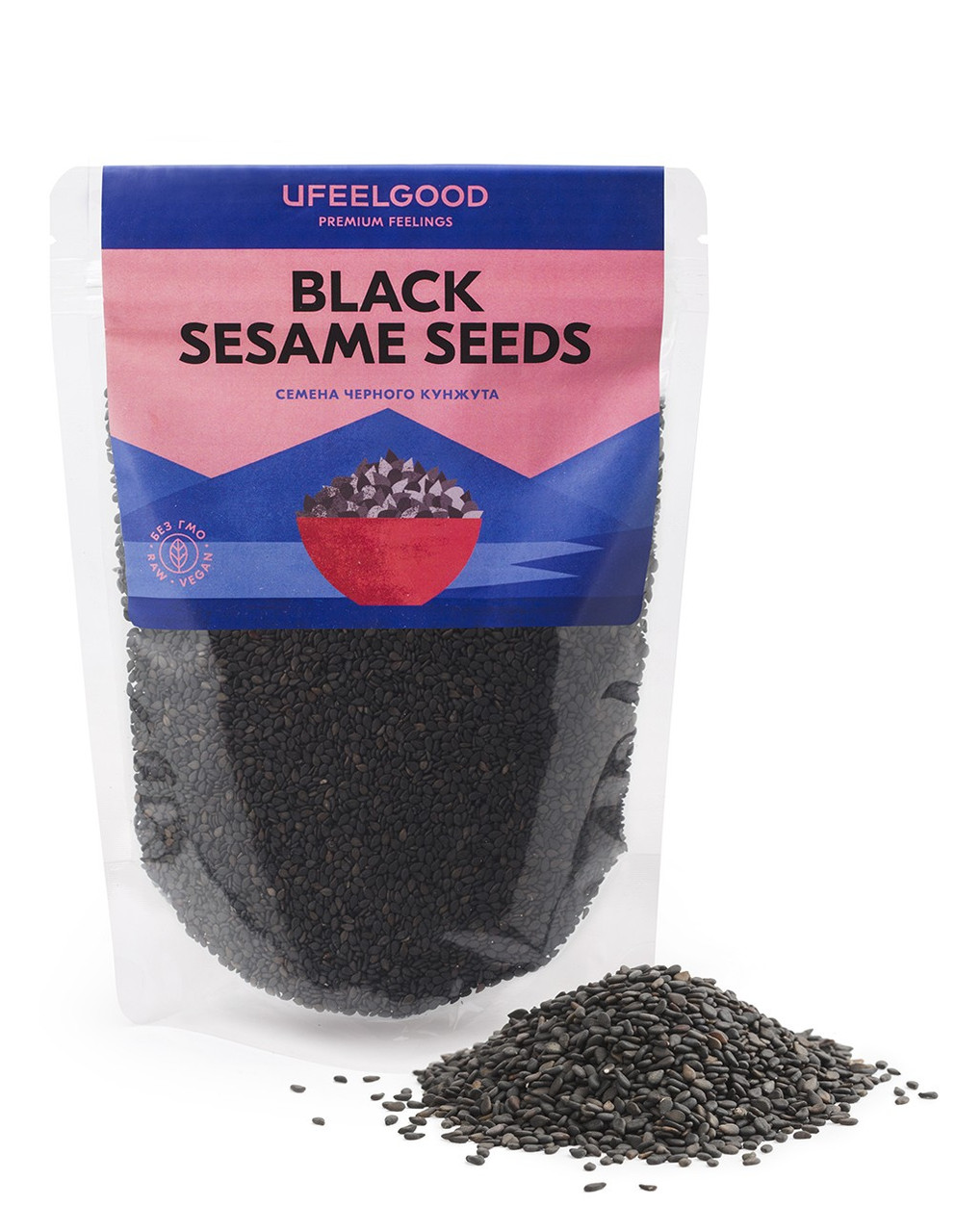 Семена черного кунжута 200 гр UFEELGOOD