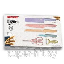 Набор кухонных ножей из гофрированной нержавеющей стали EVERRICH (6 шт), фото 2