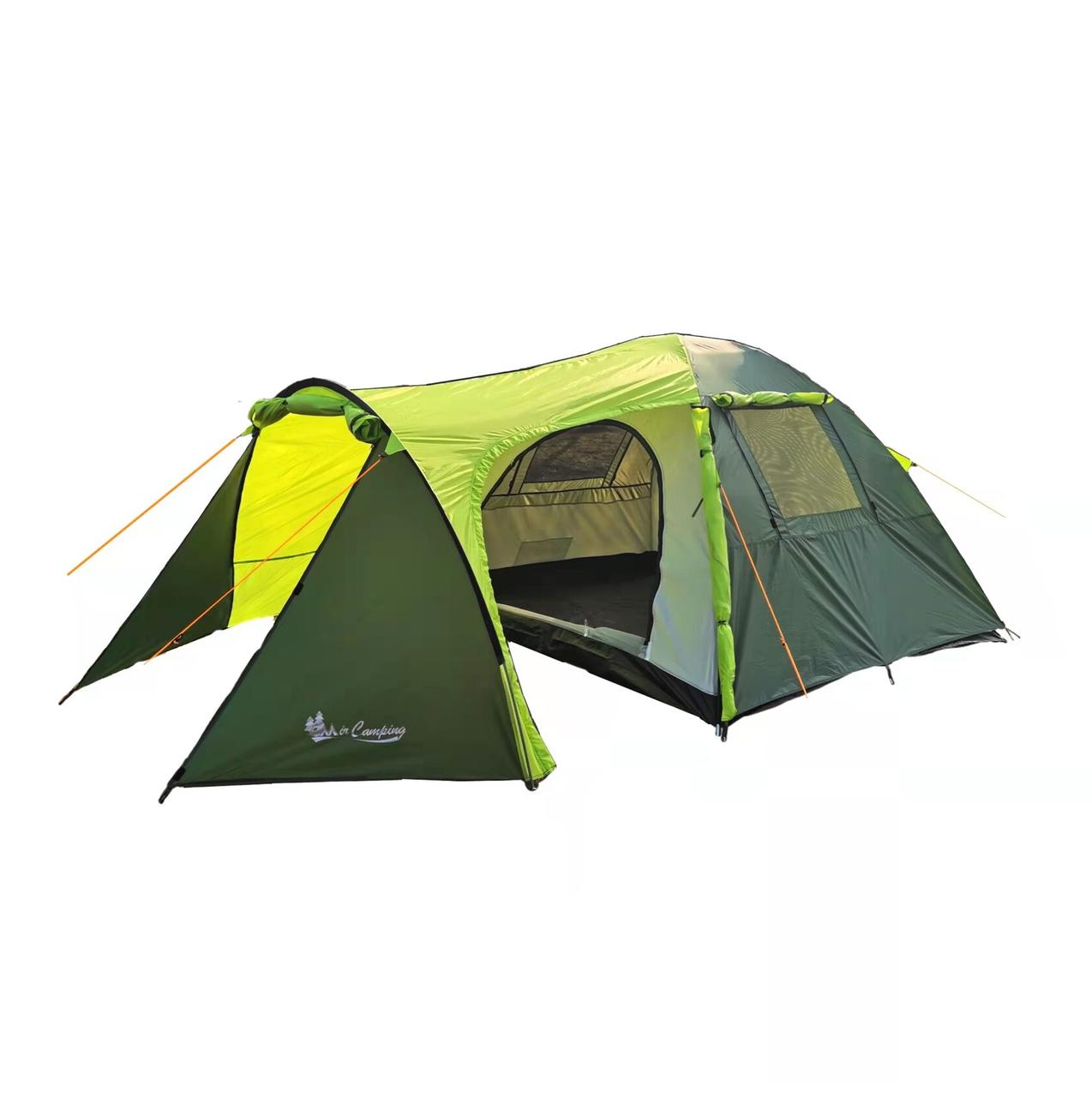 Четырехместная палатка MirCamping 400(90+90+220)*250*155 см c одной комнатой и тамбуром