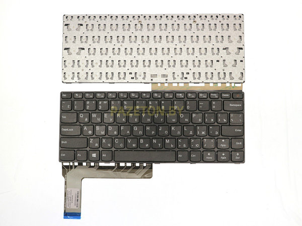 Клавиатура для ноутбука Lenovo IdeaPad 110-14 110-14ISK черная с кнопкой  включения