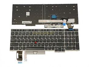Клавиатура для ноутбука Lenovo ThinkPad E580 серая рамка с трекпоинтом