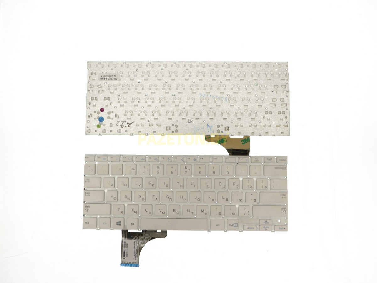 Клавиатура для ноутбука Samsung 530U3C белая - фото 1 - id-p173889167