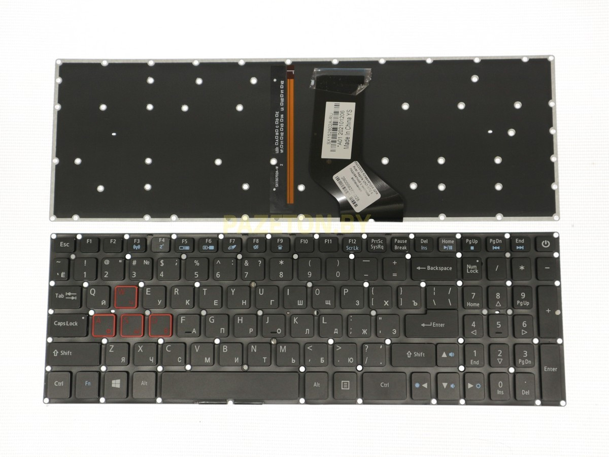 Клавиатура для ноутбука Acer Aspire VN7-572 с подсветкой с кнопкой ...
