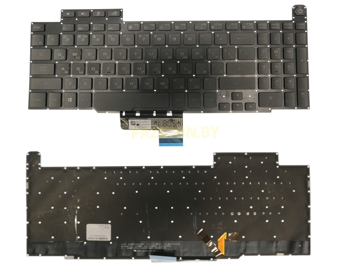 Клавиатура для Asus ROG Zephirus M GM501 Черная с RGB подсветкой - фото 1 - id-p132881323