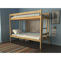 Двухъярусная кровать «Дюна», 70 × 190 см, массив сосны