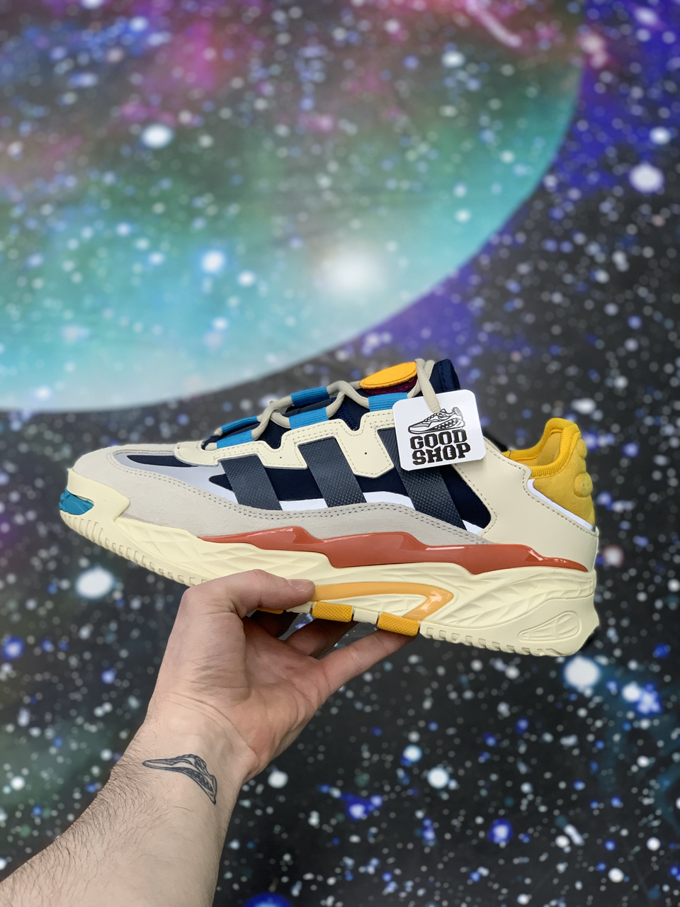 Кроссовки Adidas NITEBALL Beige Yellow