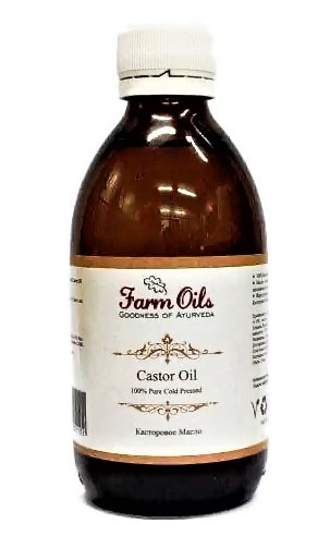 Касторовое Масло Farm Oils Premium Quality, 200 мл в стекле - холодный отжим - фото 1 - id-p178344452