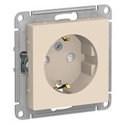 ATN000245 Atlasdesign розетка с заземлением со шторками, 16А, механизм, бежевый