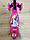 Самокат детский макси со складной ручкой MicMax MAXI, розовый, колёса светятся, фото 7