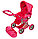 Коляска для кукол с люлькой, коляска-трансформер MELOBO 9346, от 2-х лет, розовая, фото 4