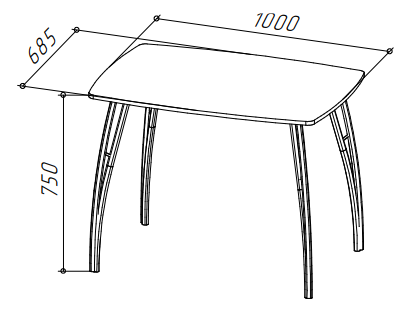 Обеденный стол №7 Черный мрамор - МК-стиль - фото 4 - id-p178361350