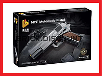 670007 Конструктор "Пистолет" Panlos Brick M1911 Браунинг, пистолет M1911, 333 детали