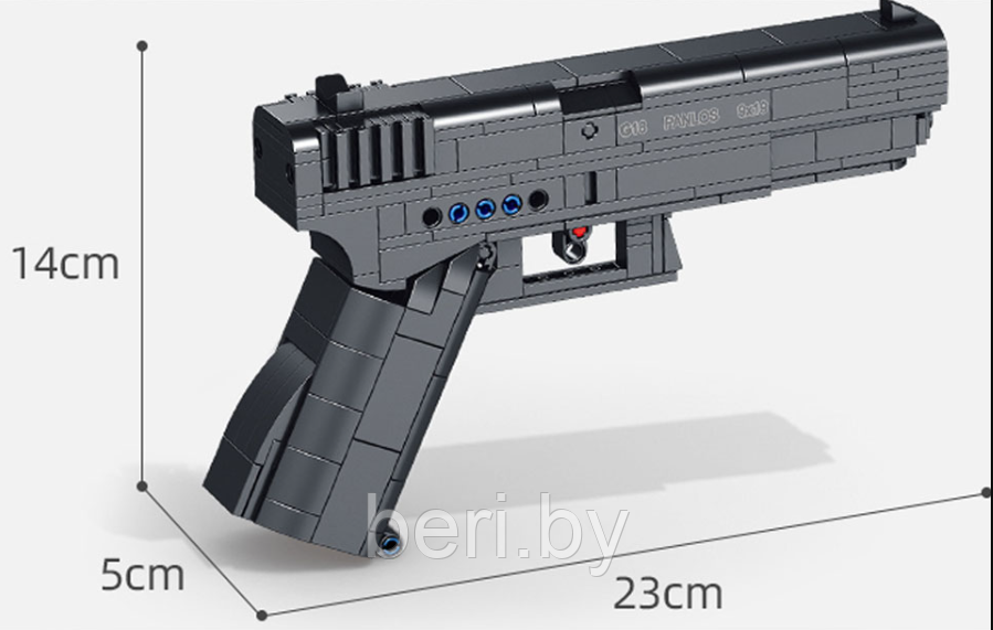 670010 Конструктор "Пистолет" Panlos Brick Glock 18, 336 деталей - фото 2 - id-p178369206