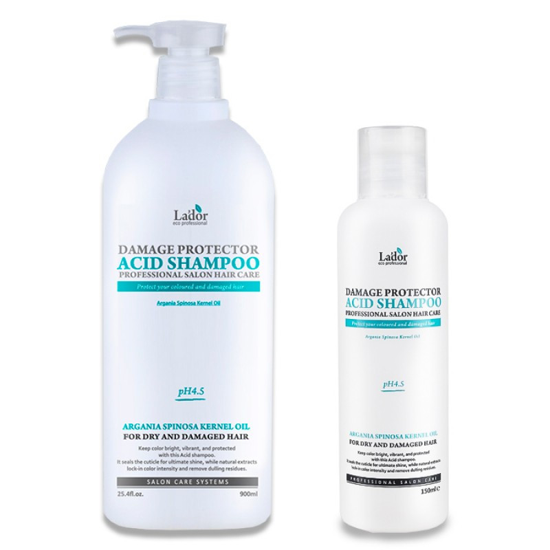 900 МЛ! Шампунь Lador с коллагеном и аргановым маслом Damaged Protector Acid Shampoo