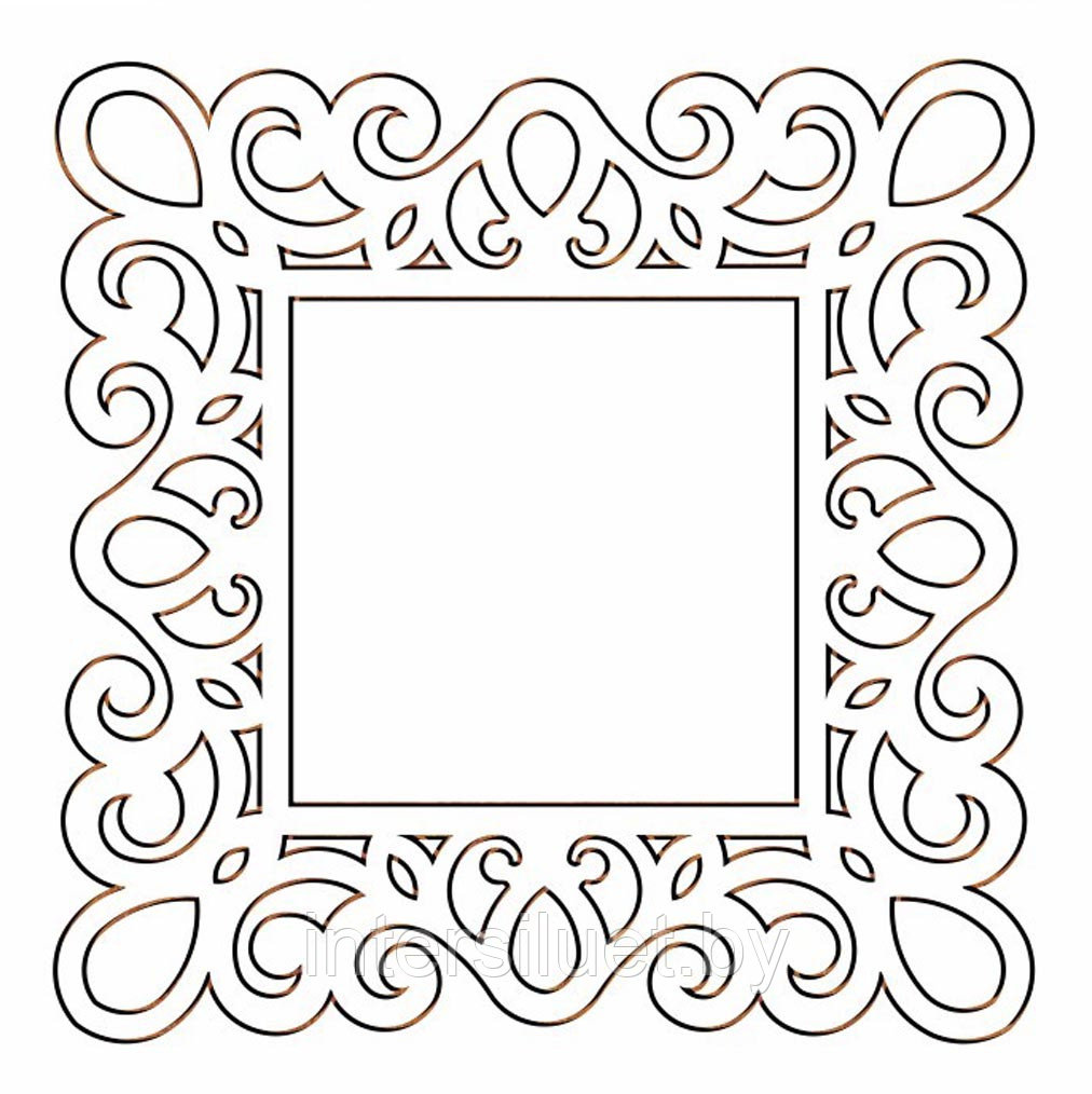 Файл декоративная квадратная рама для зеркала 03 DXF формате
