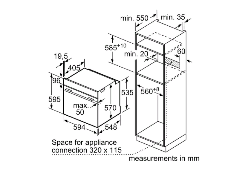 Духовой шкаф встраиваемый электрический Bosch HBG536HB0R - фото 4 - id-p178370513