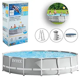 Бассейн каркасный Intex 26724NP Prism Frame 457x107 см набор