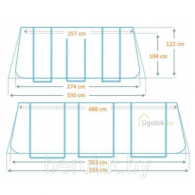 Бассейн каркасный овальный Intex 503x274x122 см - фото 5 - id-p178370625