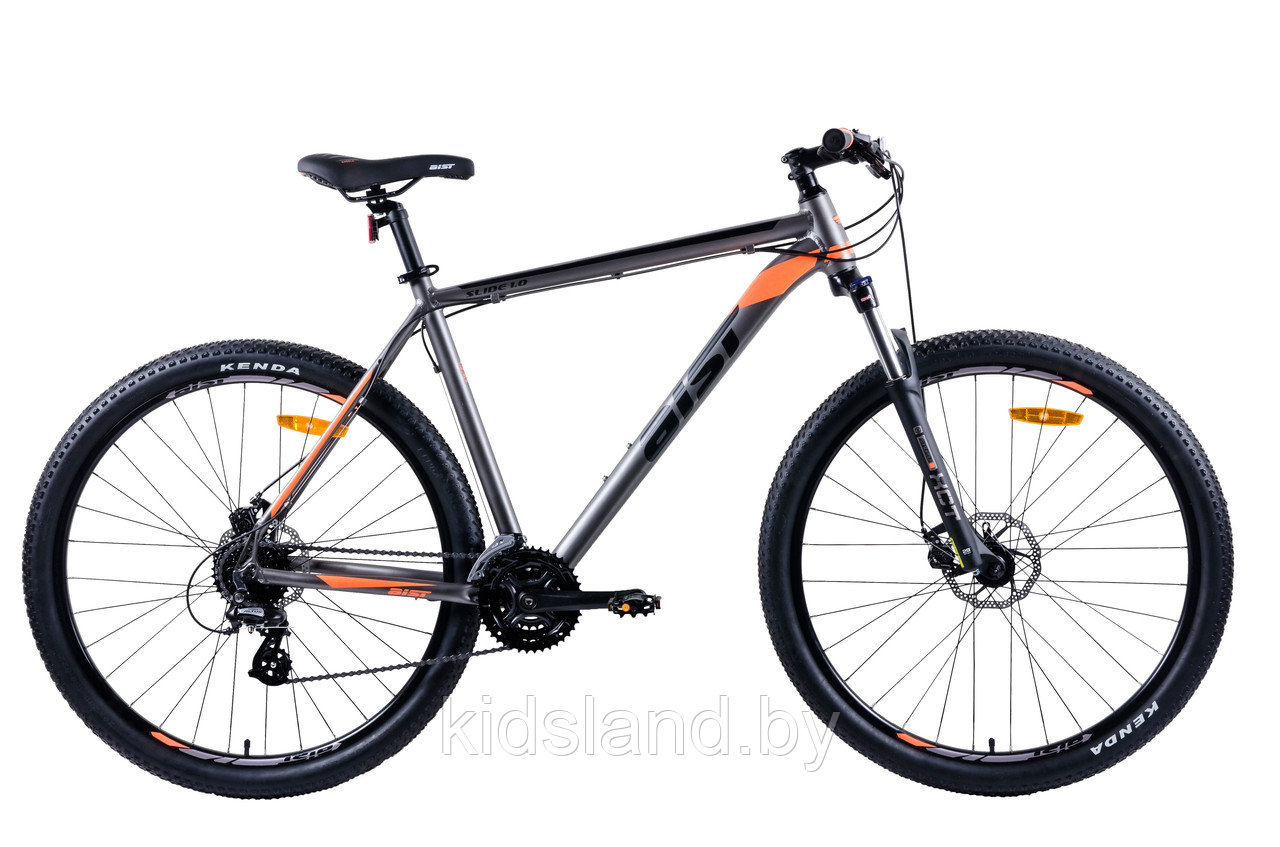 Велосипед Aist Slide 1.0 27.5'' (серо-оранжевый) - фото 1 - id-p178370701