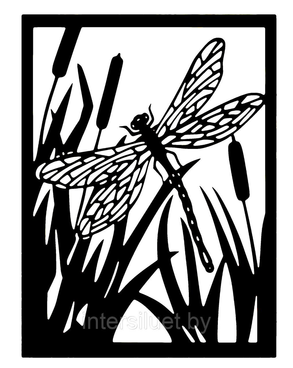 Файл декоративное панно Dragonfly в DXF формате - фото 2 - id-p178373771