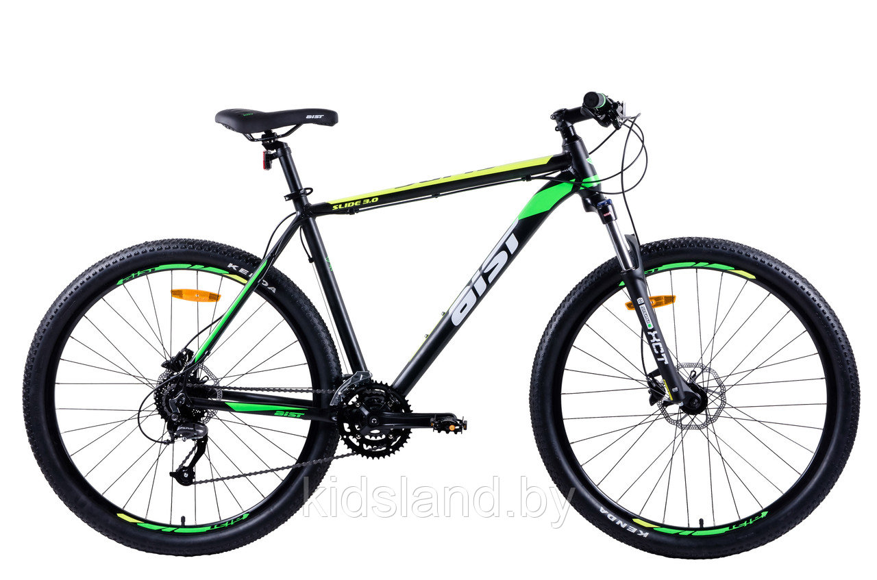 Велосипед Aist Slide 27.5 3.0" (черно-зеленый) - фото 4 - id-p150533291