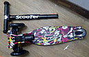 Различные цвета! Детский трехколесный складной самокат Scooter МАКСИ MAXI со светящимися колесами, фото 2