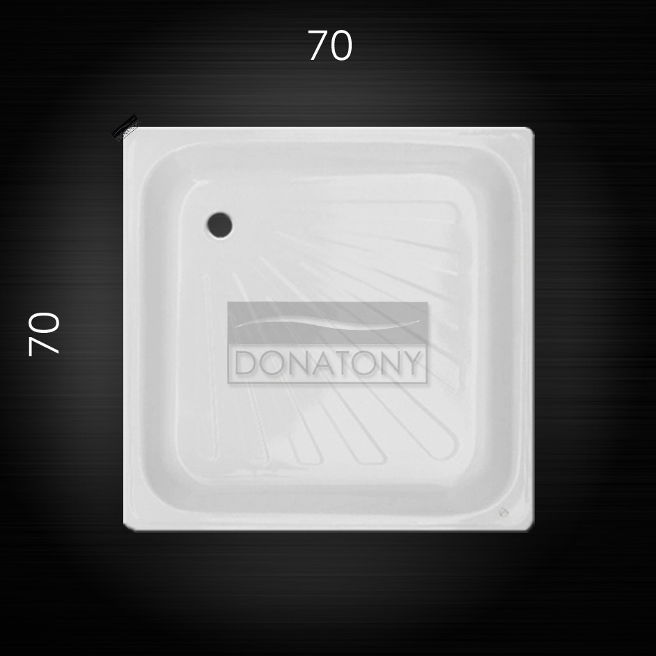 Душевой поддон Donatony стальной эмалированный без сифона квадратный 700х700х150 - фото 2 - id-p33269211