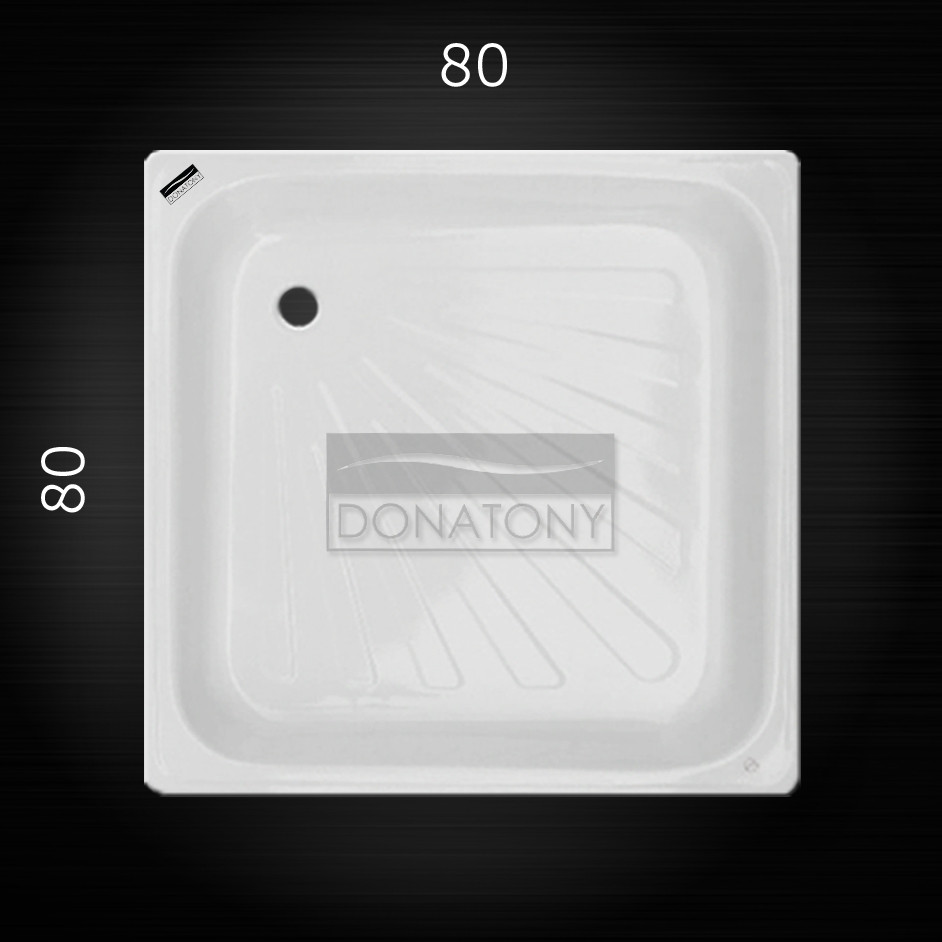 Душевой поддон Donatony стальной эмалированный без сифона квадратный 800х800х150 - фото 2 - id-p33269264