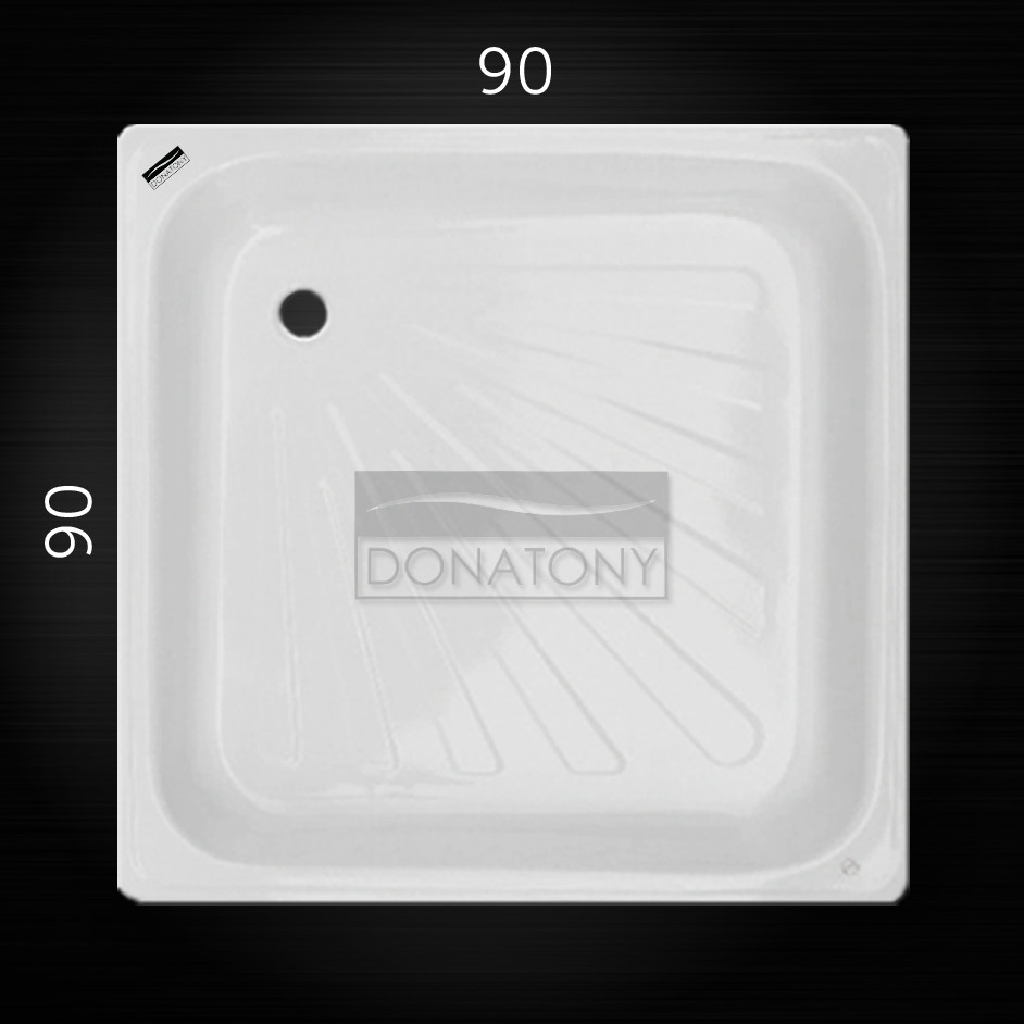 Поддон стальной эмалированный Donatony без сифона квадратный 900х900х150 - фото 2 - id-p33269261