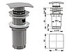 Водослив для умывальника click/clack 5/4, цельнометаллический с квадратной заглушкой, Alcaplast, фото 2